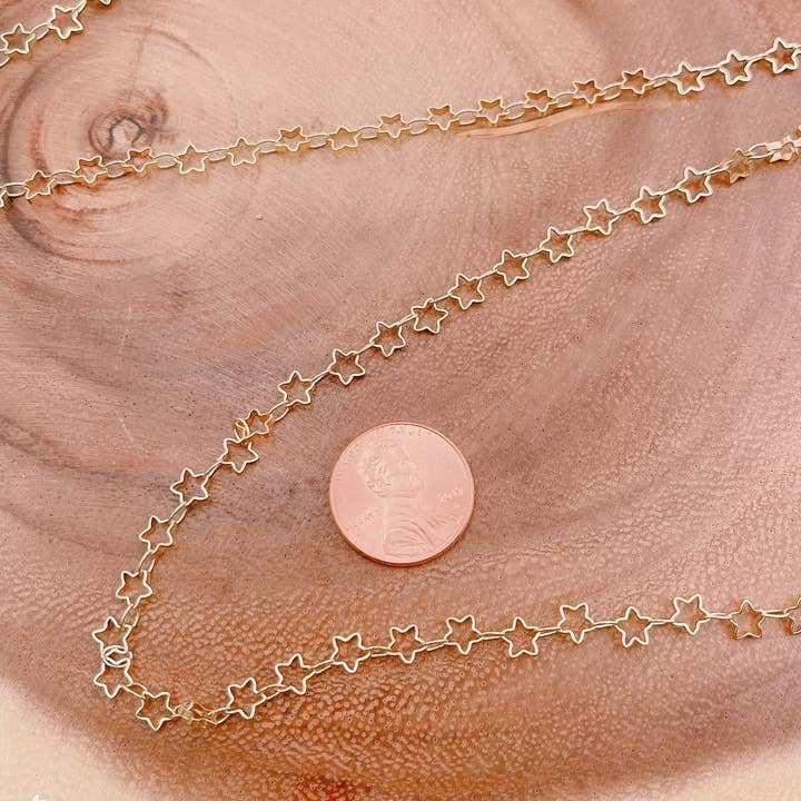Beads Creation - Wholesale Link & Chain Necklace - Star Jewelry Chain by Foot, Necklace Chain, CH157