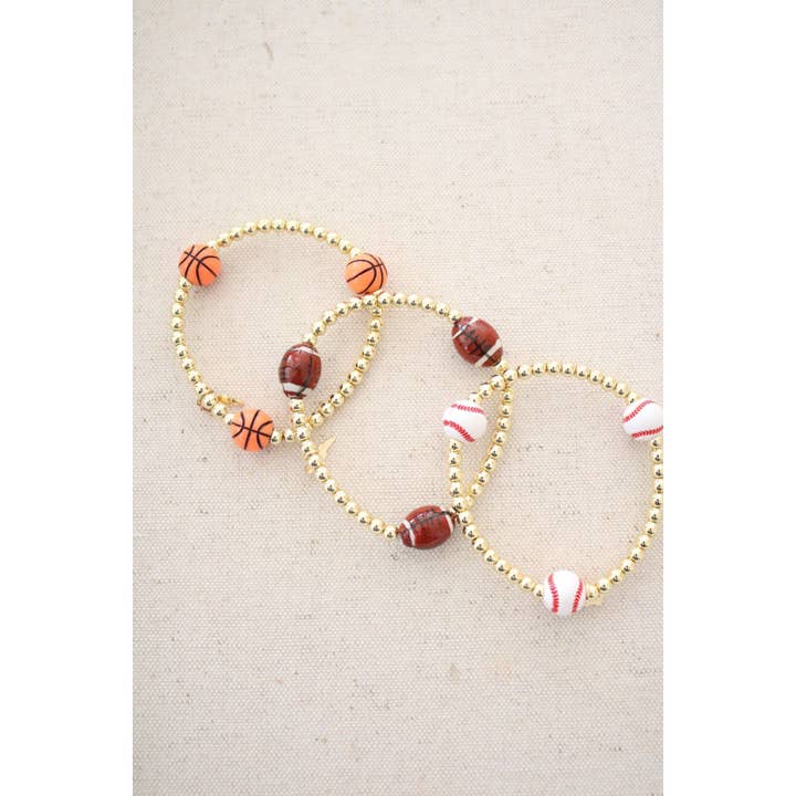 Taylor Reese - Wholesale Beaded Bracelet - Baseball Goldie Bracelet