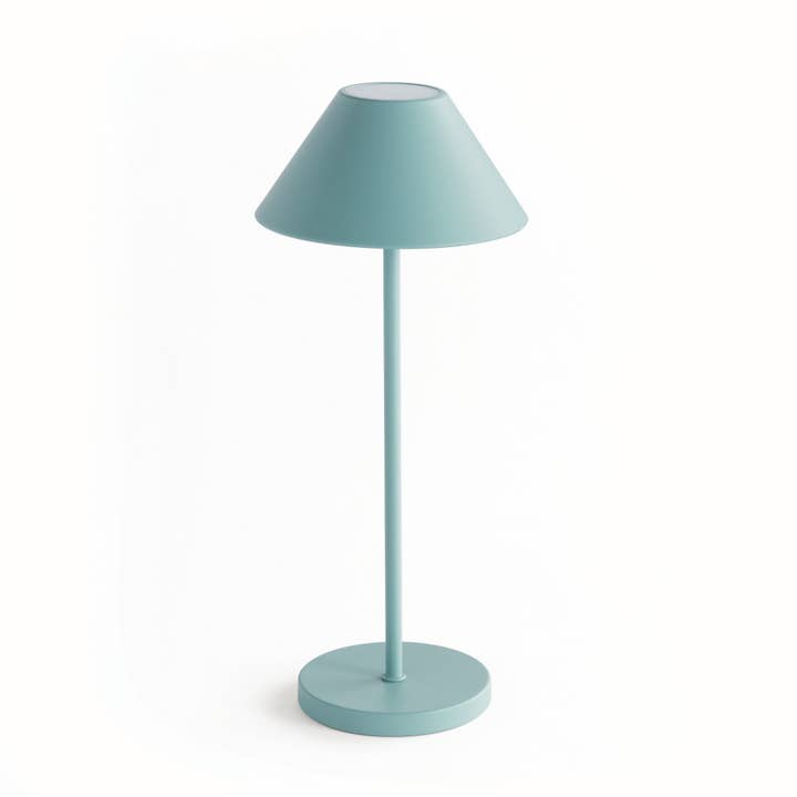 Napa Home & Garden - Wholesale Accent/Desk Lamp - Cordless Portable LED Lamp, Metal Shade, 14", Blue