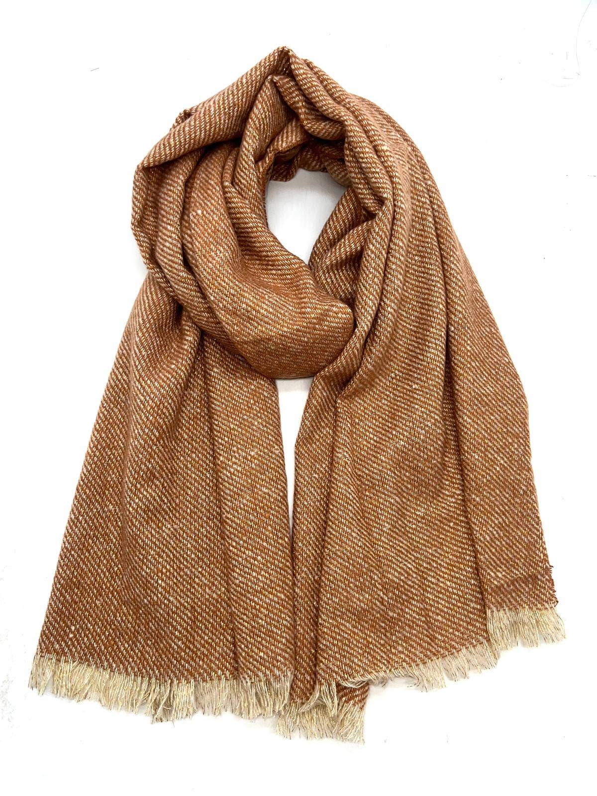 LINETA - Wholesale Scarf - Women's - HH-335 Plain scarf with lurex19