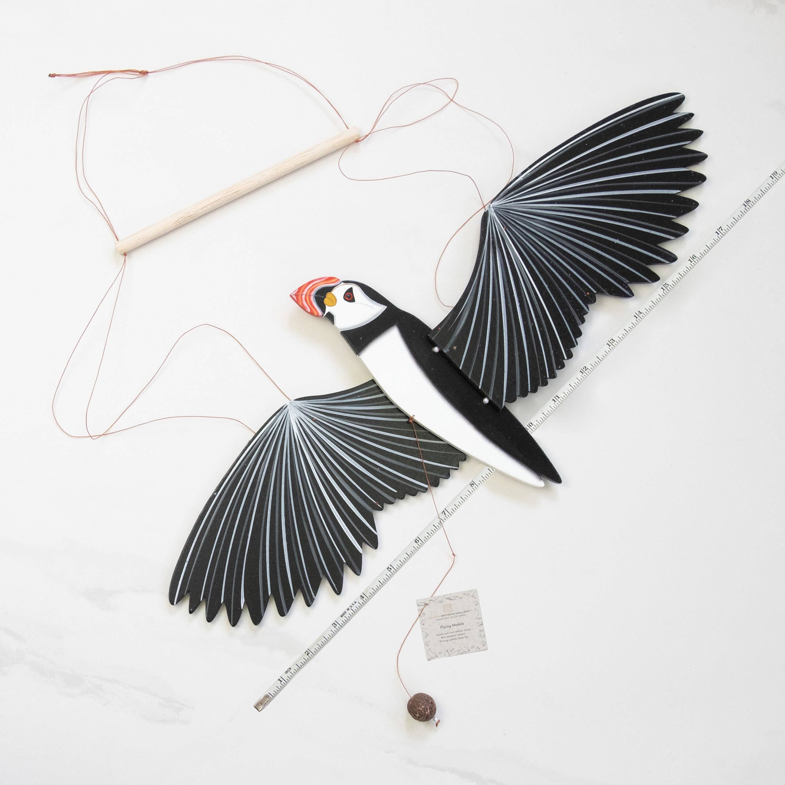 Tulia's Artisan Gallery - Wholesale Mobiel - Puffin Vliegende vogel mobiel7