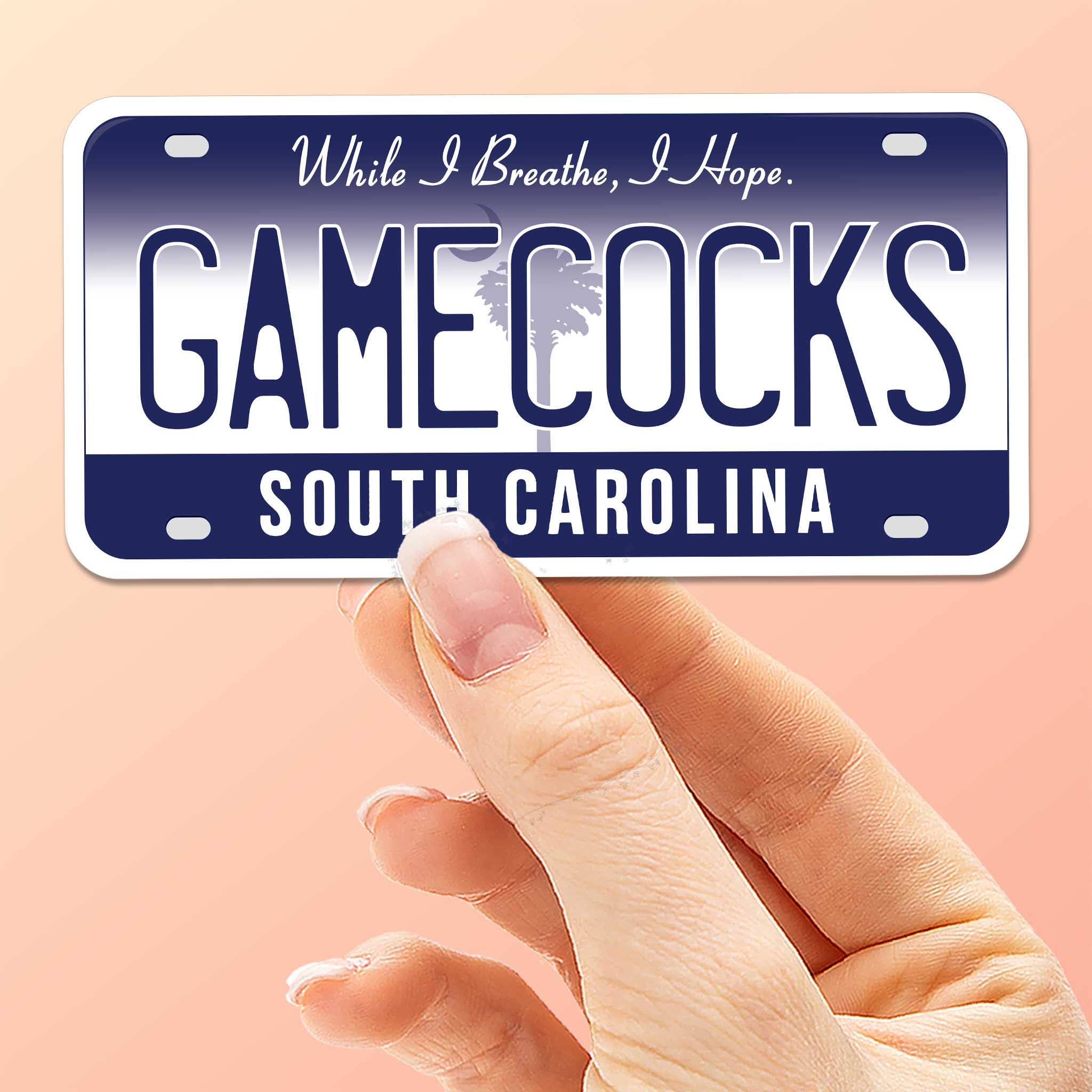 Sentinel Supply - Wholesale Sticker - Gamecocks South Carolina License Plate Sticker0