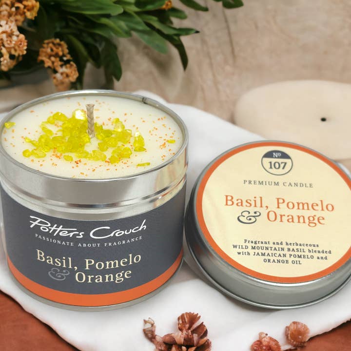 Vela de Manjericão, Pomelo & Laranja por atacado de Potters Crouch Candles