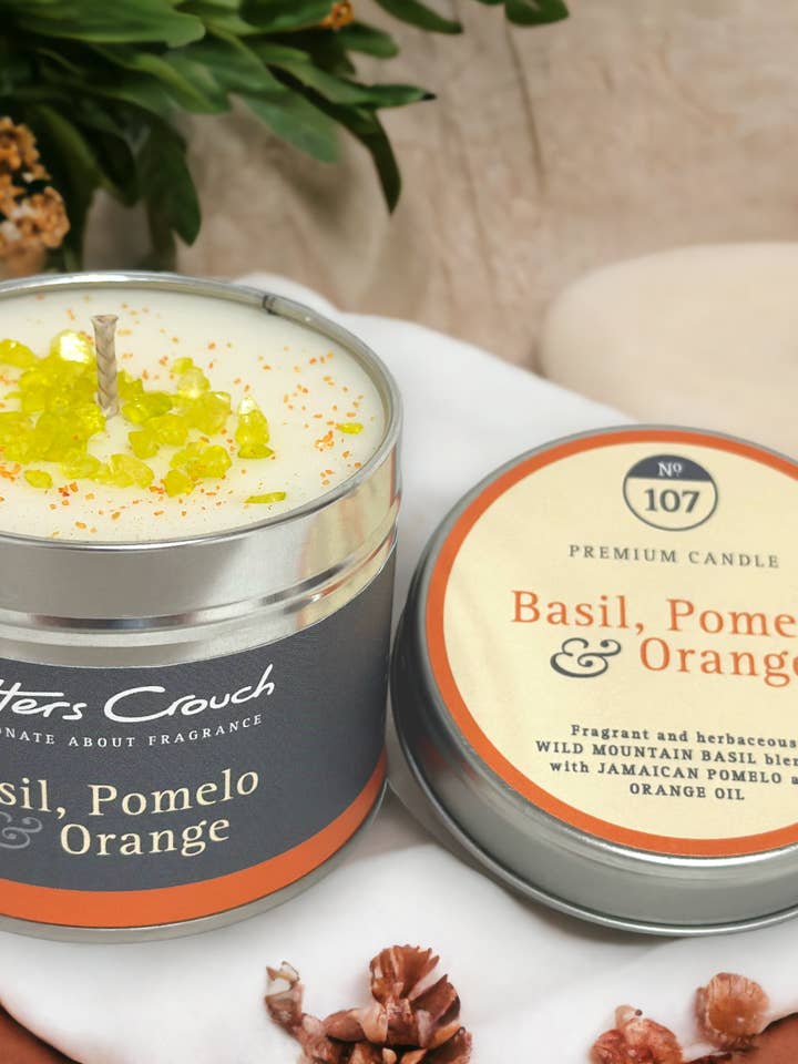 Basil, Pomelo & Orange Candle for wholesale by Potters Crouch Candles