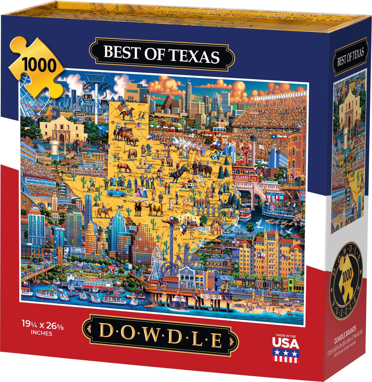 Boardwalk Puzzle Company - Wholesale Puzzle - Adult - Best of Texas - 1000 Piece0