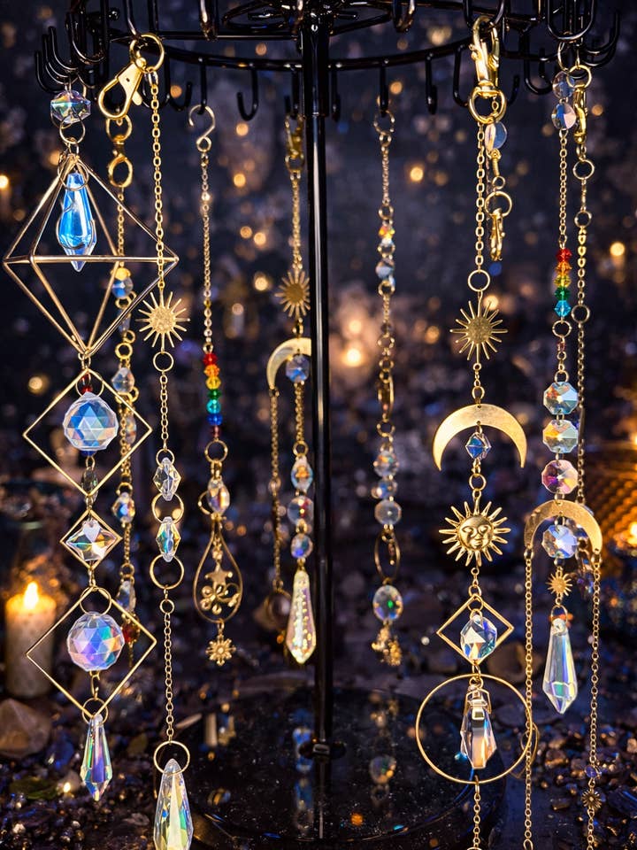 Witchy Crystal Sun Catcher, Spiritual Home Decor, Mystical for wholesale by The Towne Witch
