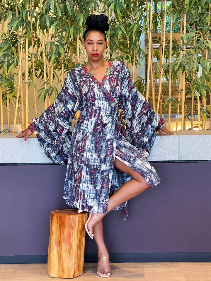 MAHNI Midi Wrap Dress for wholesale by ChicNiCity