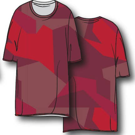 The Camo T-Shirt - Red for wholesale by Sea of Sound