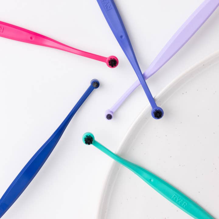 RYERCAT - Vente Brosse – chat et chien - Lot de brosses à dents à micro-tête et double face pour chat, couleurs mélangées !2