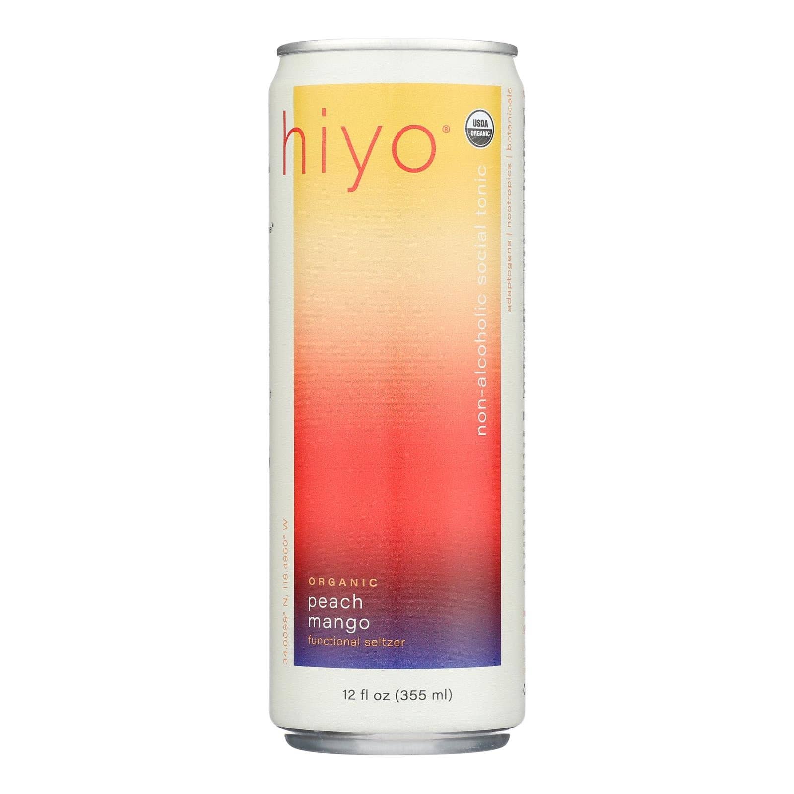 Everyday Supply Co - Wholesale Soda/Carbonated Drink - Hiyo - Seltzer Og2 Peach Mango - Cs Of 12-12 Fz0