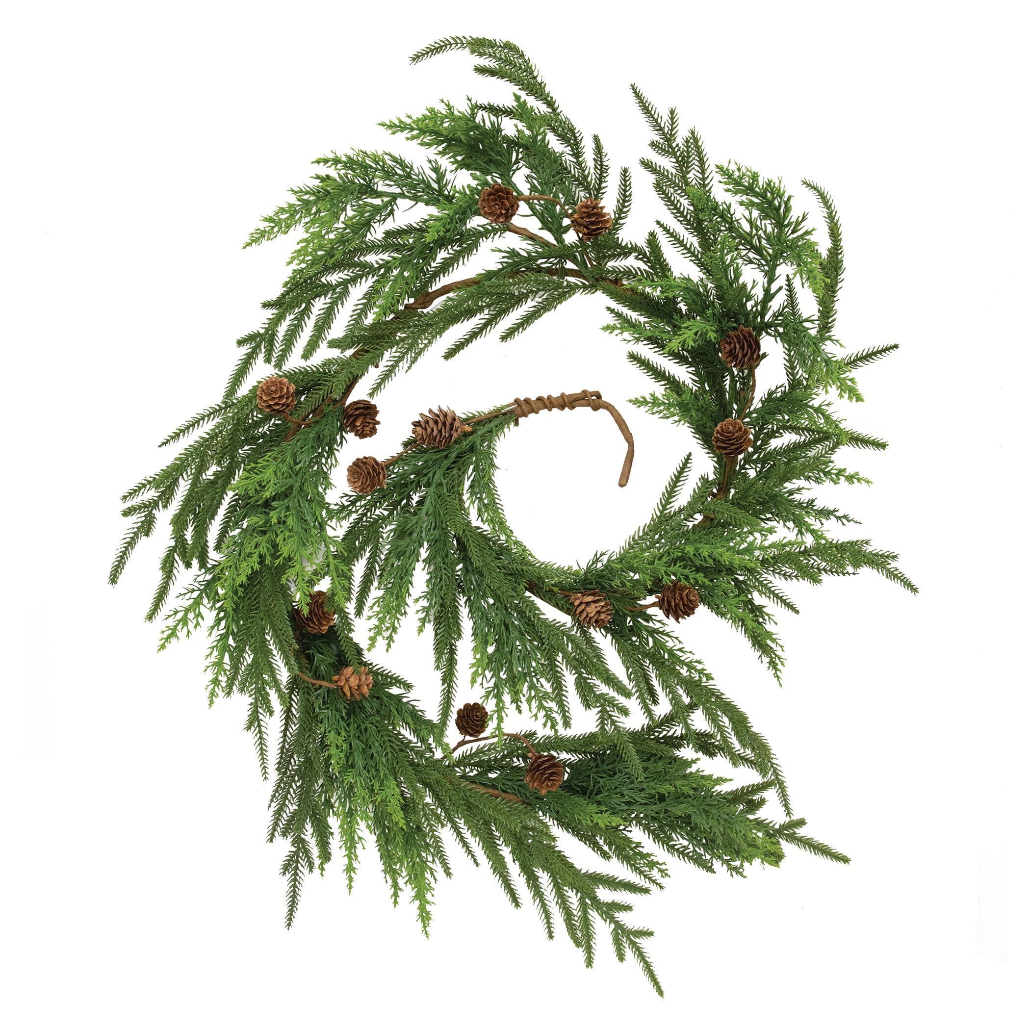 Saybrook Lane - Wholesale Bunting/Garland - Soft Needle Pine & Cones Garland - 5 Ft.0