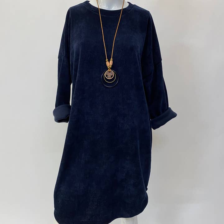 ORNELLA PARIS - Vente Robe – femme - Robe en velours avec collier SLV-R6363
1