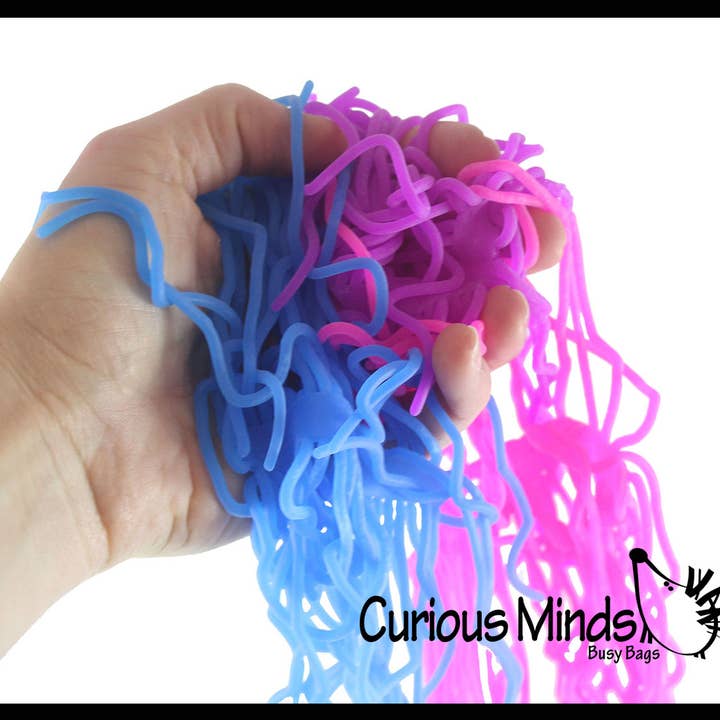 Curious Minds Toys - Venta al por mayor Pelota antiestrés - Niños - 1 paquete de 3 cuerdas de fideos elásticas de ramen, juguete para fidget -1