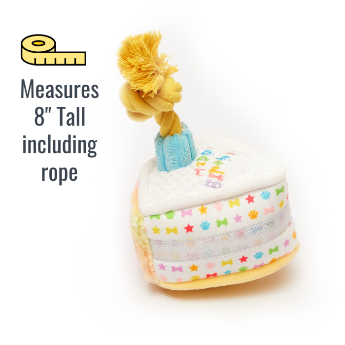 PetLondon - Wholesale Pet Plush Toy - Dog - Rainbow Sparkle Dog Happy Birthday Cake4