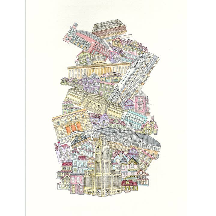 Columbus Landmarks for wholesale by Atelier Nazli Brush