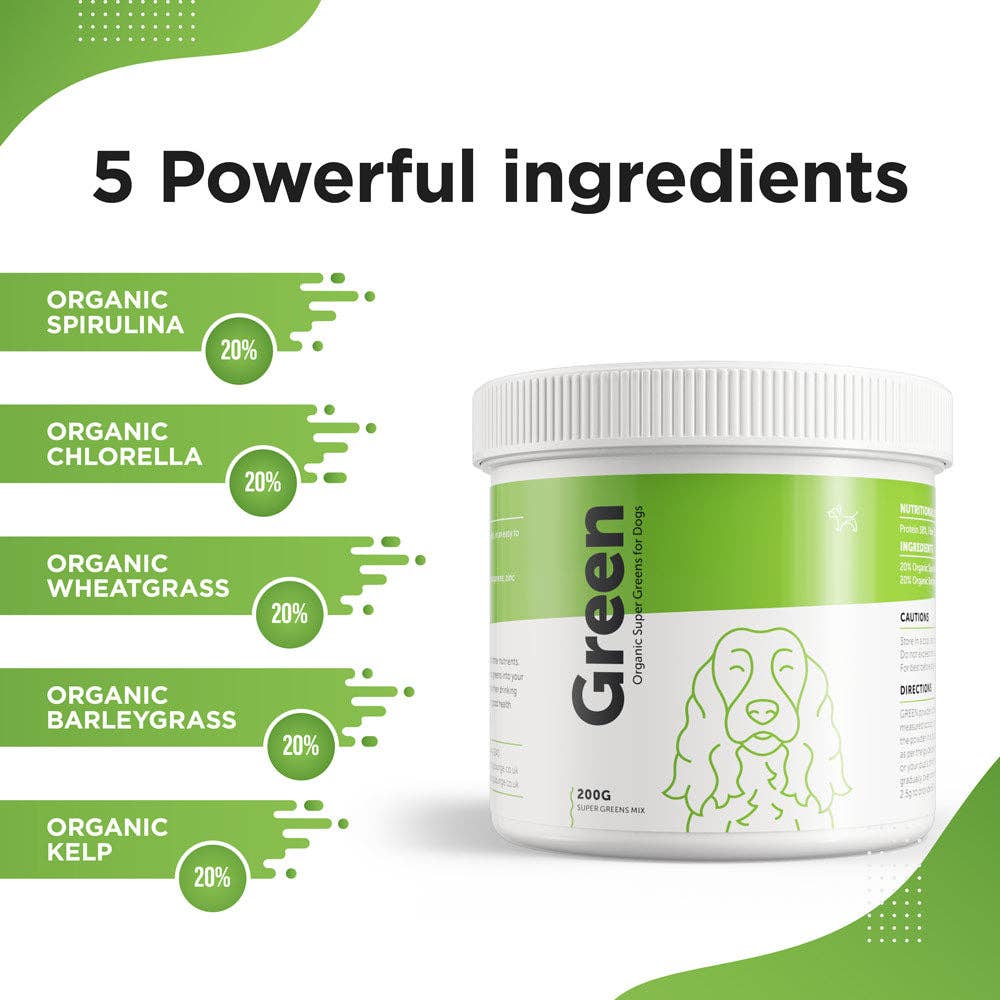 Dog's Lounge - Wholesale Pet Supplement - Dog - GREEN – Organic Super Greens Supplement for Dogs and Puppies2