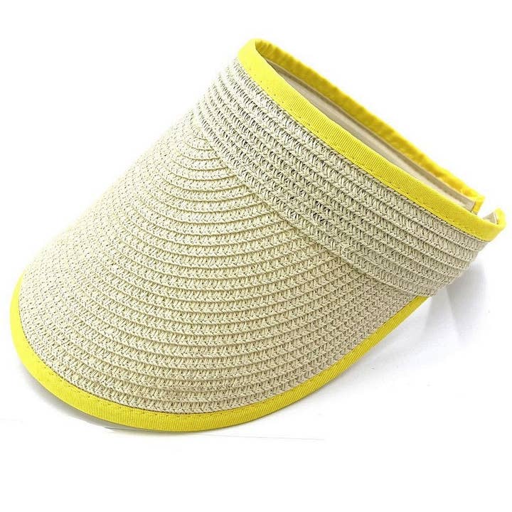 Edge Color Trim Straw Sun Visor and other Purchase Wholesale straw sun visor. Free Returns & Net 60 Terms on Faire trending on Faire.