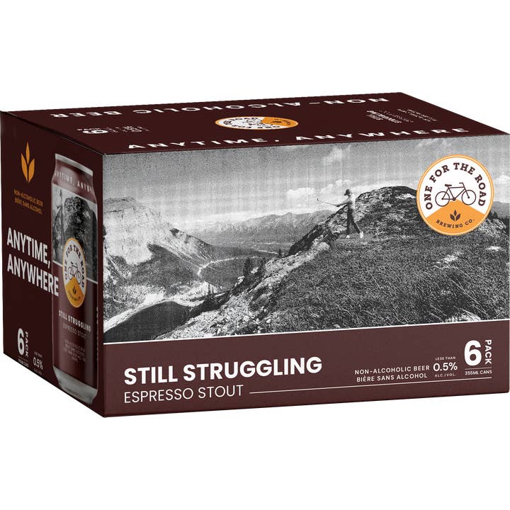 One For The Road Brewing – wholesale Non-alcoholic beer – Still Struggling Stout NA Beer 4x6 pack 355ml cans4