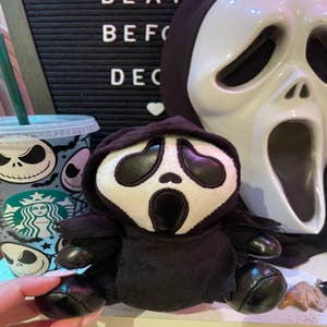 Wholesale Ghost Face Tarot Death Card Glass Can w/ Bamboo Lid & Straw for  your store - Faire