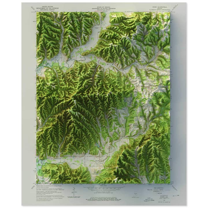 Story, Indiana for wholesale by Scott Reinhard Maps