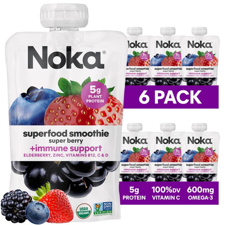 Noka Smoothie Super Berry 4.2 oz 6 Per Box and other Purchase Wholesale korgväska. Free Returns & Net 60 Terms on Faire trending on Faire.