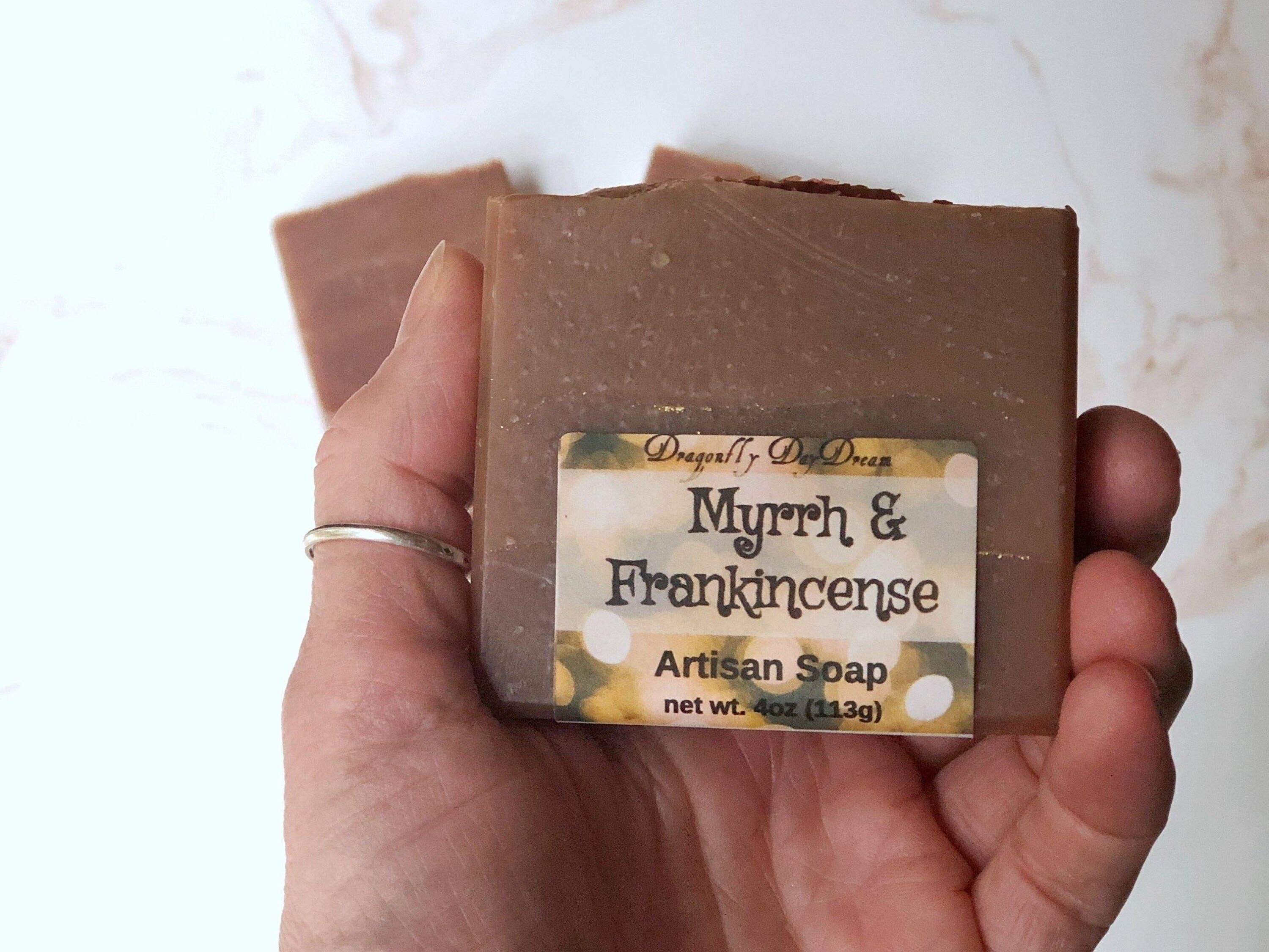 Dragonfly DayDream - Wholesale Bar Soap - MYRRH, FRANKINCENSE and Gold Artisan Soap Bar3