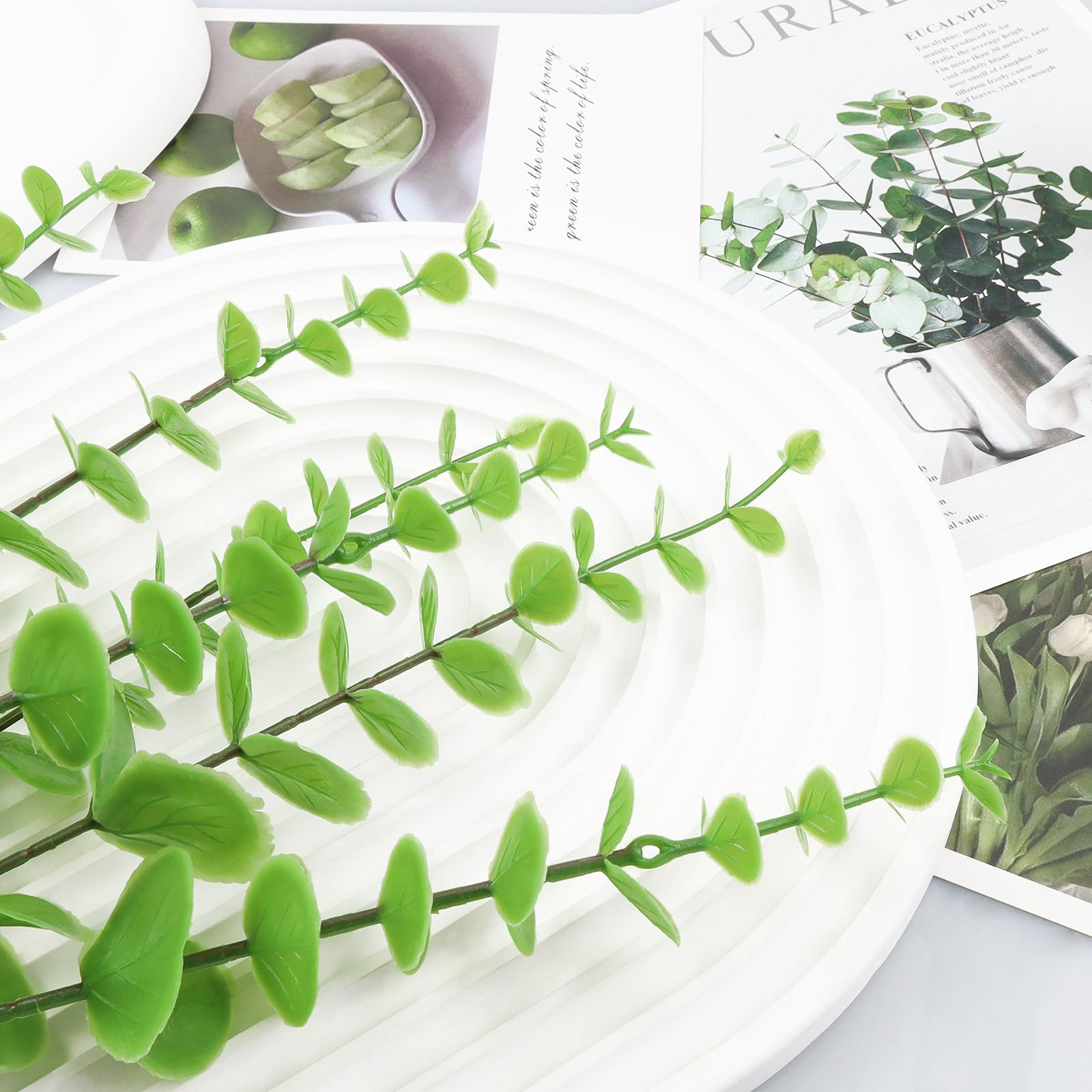 UniqueMartandHome - Wholesale Artificial Plant -  24 PC Artificial Eucalyptus Stems for Home Decor4