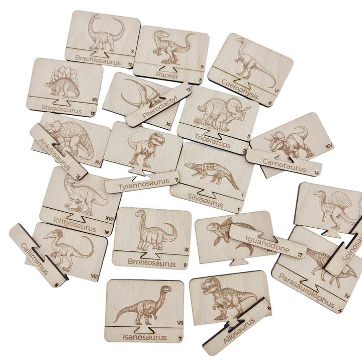 Wisewoodz Dino puzzle game for wholesale by wisewoodz