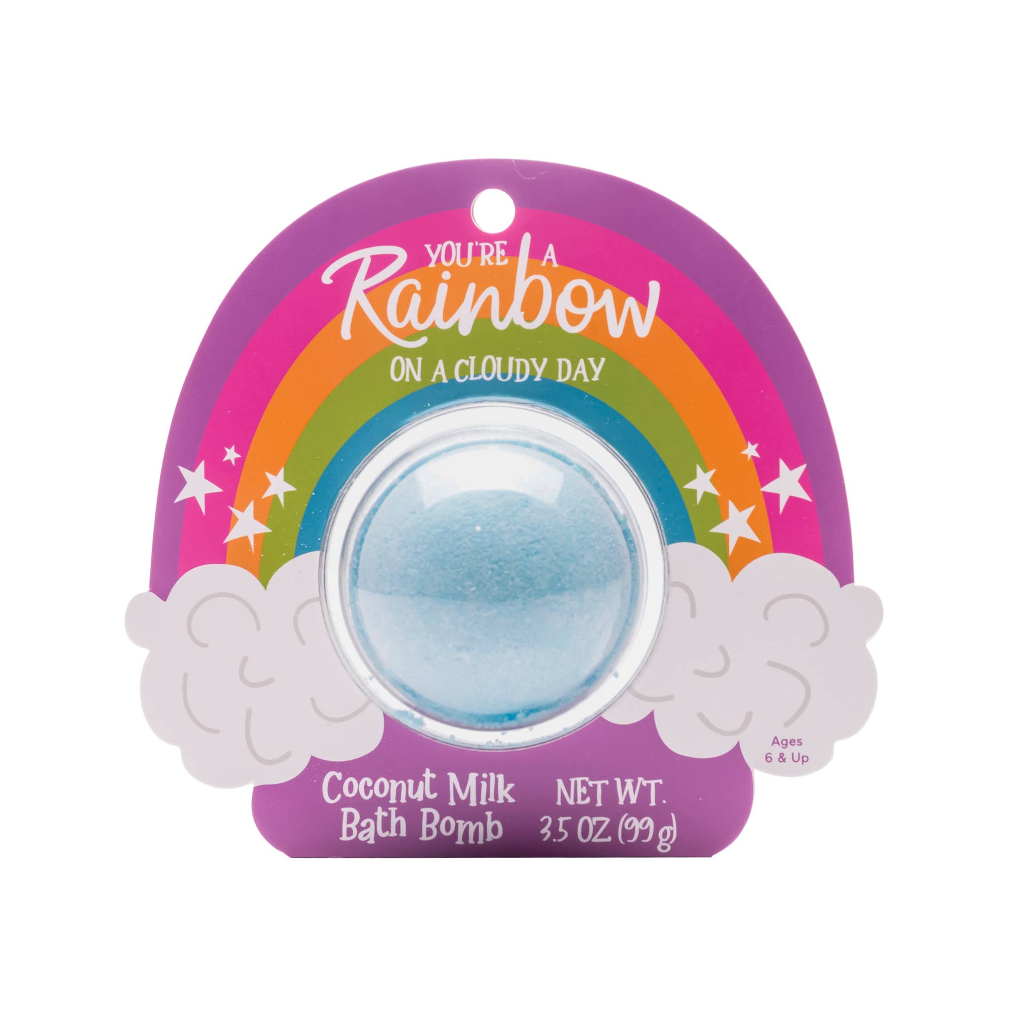 Cait + Co - Wholesale Bath Bomb/Fizz - You're a Rainbow on a Cloudy Day Clamshell Bath Bomb1