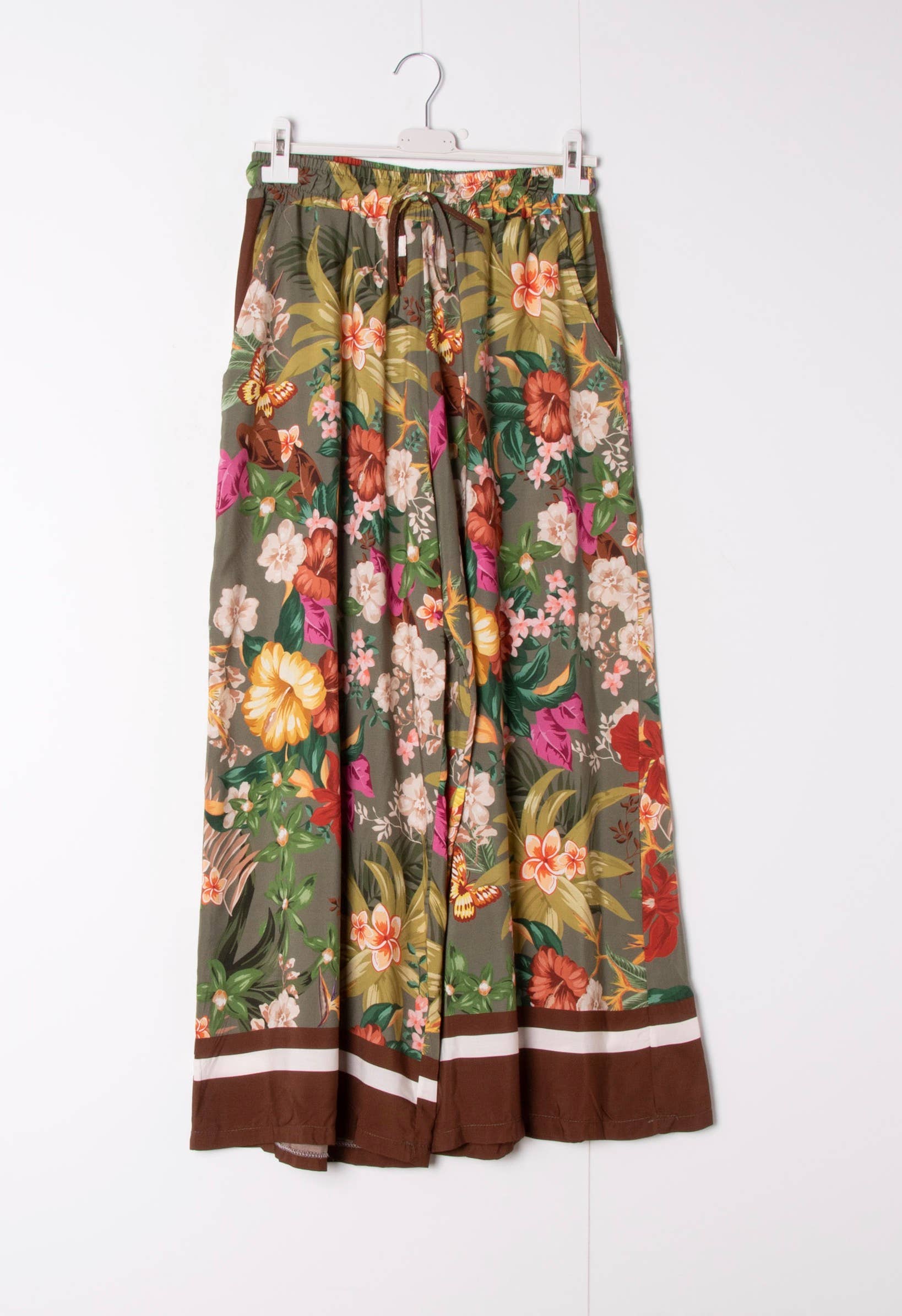 Happy look - Vente Pantalon – femme - Pantalon Large en Viscose Imprimée avec Taille Élastique8