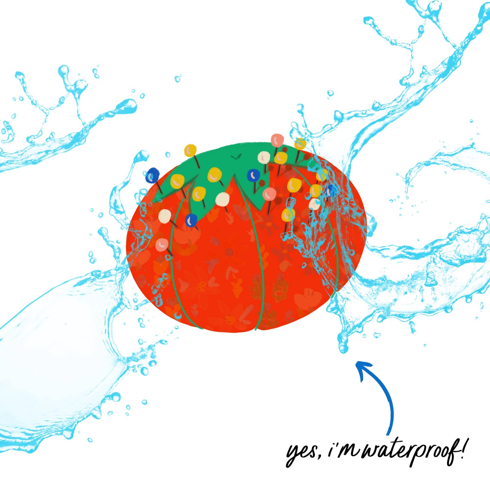 Laurenspired - Vente Autocollant - Autocollants en vinyle Red Pin Cushion, autocollant pour couette4