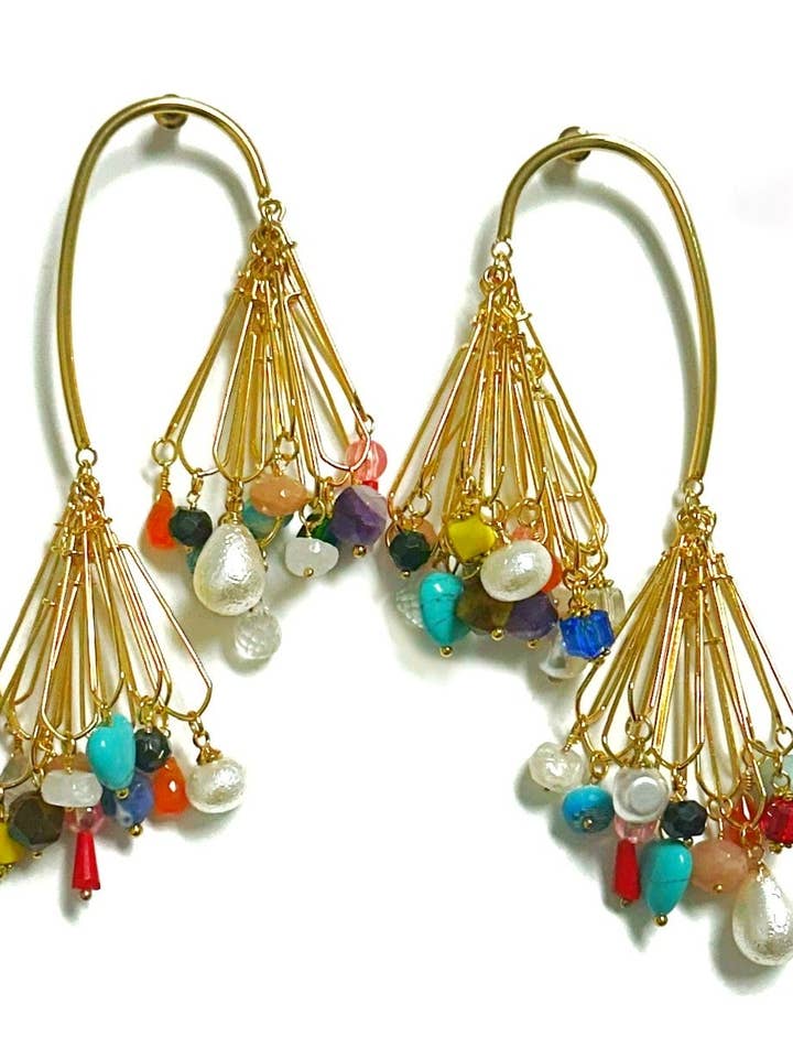 Harrison 4" Dinglande Örhängen för wholesale av Betsy Pittard Design LLC