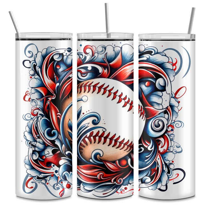Patriotic Baseball Tumbler for wholesale by FloBama Girls Wholesale