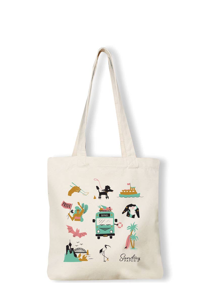 Bobangles - Wholesale Tote Bag - Unisex - Sunday Paper Tote Bag  - Sydney0