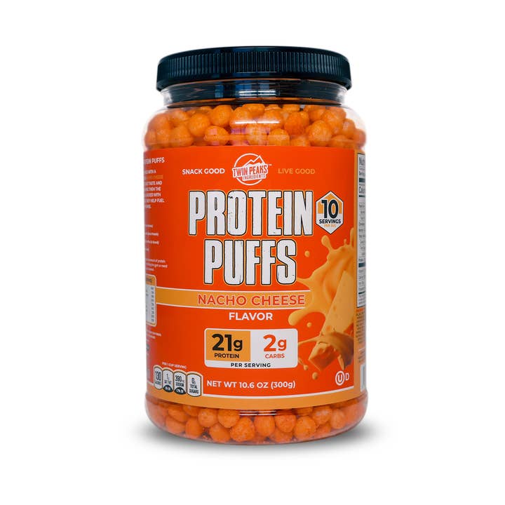 Twin Peaks Ingredients - Wholesale Puffed Snack - Protein Puffs - Nacho Cheese 10.6 oz (300g)