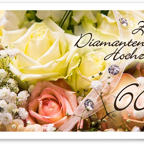 Diamantene Hochzeit / Grußkarte / 769014 für den Großhandel von Yabué