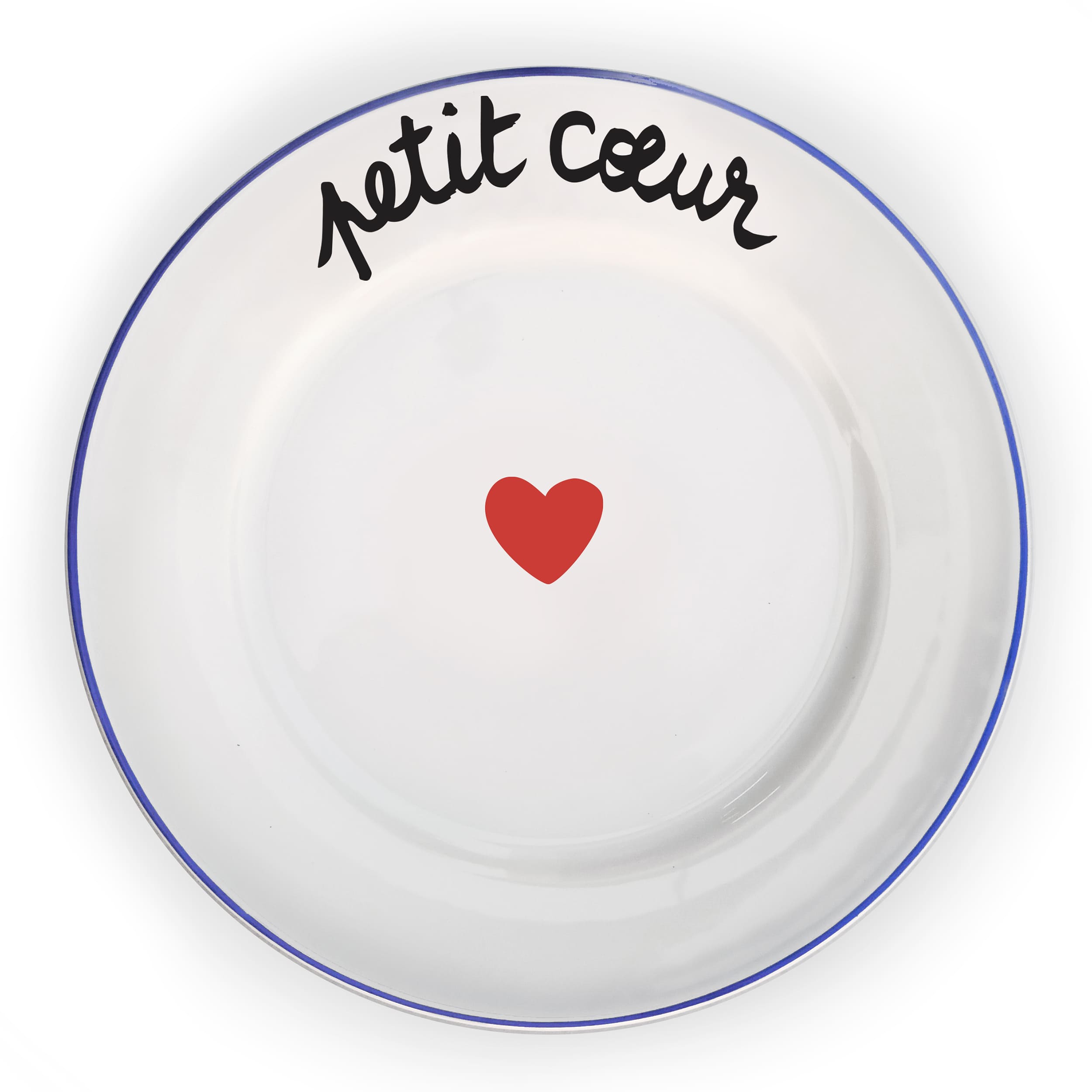 Pied De Poule - Wholesale Decorative Plate/Dish/Bowl - LA FAMILLE S'ÉCLATE Plate - LITTLE HEART2