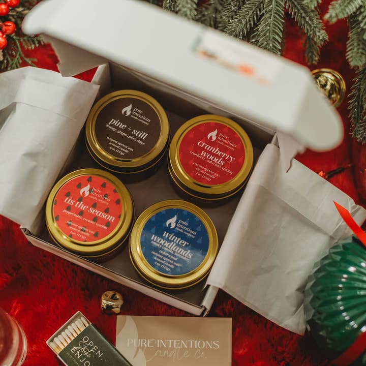 Holiday Bliss Discovery Set for wholesale by Pure Intentions Candle Company