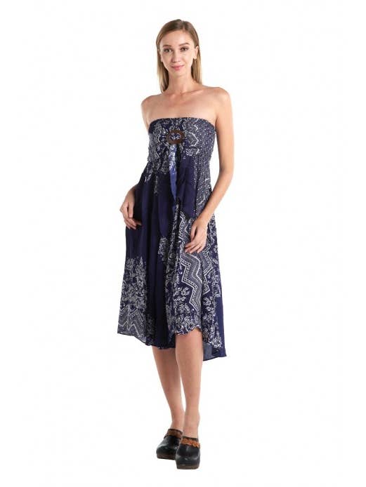 Paisley Print Tube Kjole/Maxi Nederdel (TH-1390) for engroshandel hos Kathmandu Imports