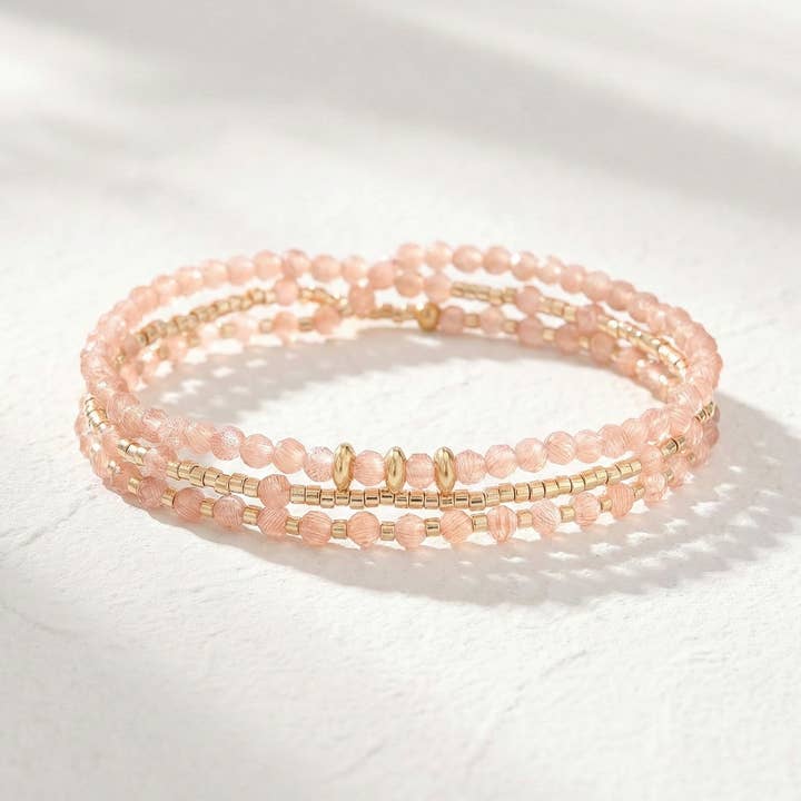 Sunset Blush Multi-Style Bracelet/Necklace for wholesale by Cape Diablo