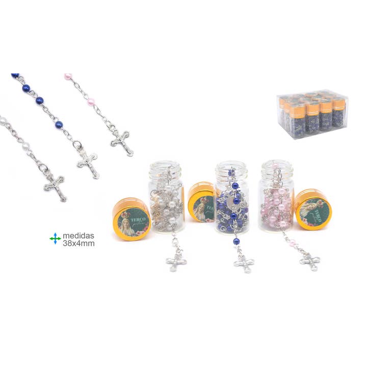 Plastic Religious Rosary 38x4mm (12 units) for wholesale by Esoterica Arte