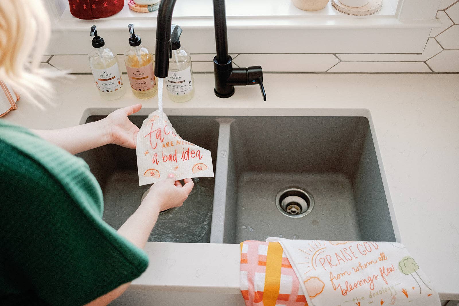 Doe A Deer - Venta al por mayor Paño de cocina - Los tacos nunca son una mala idea paño de cocina sueco5