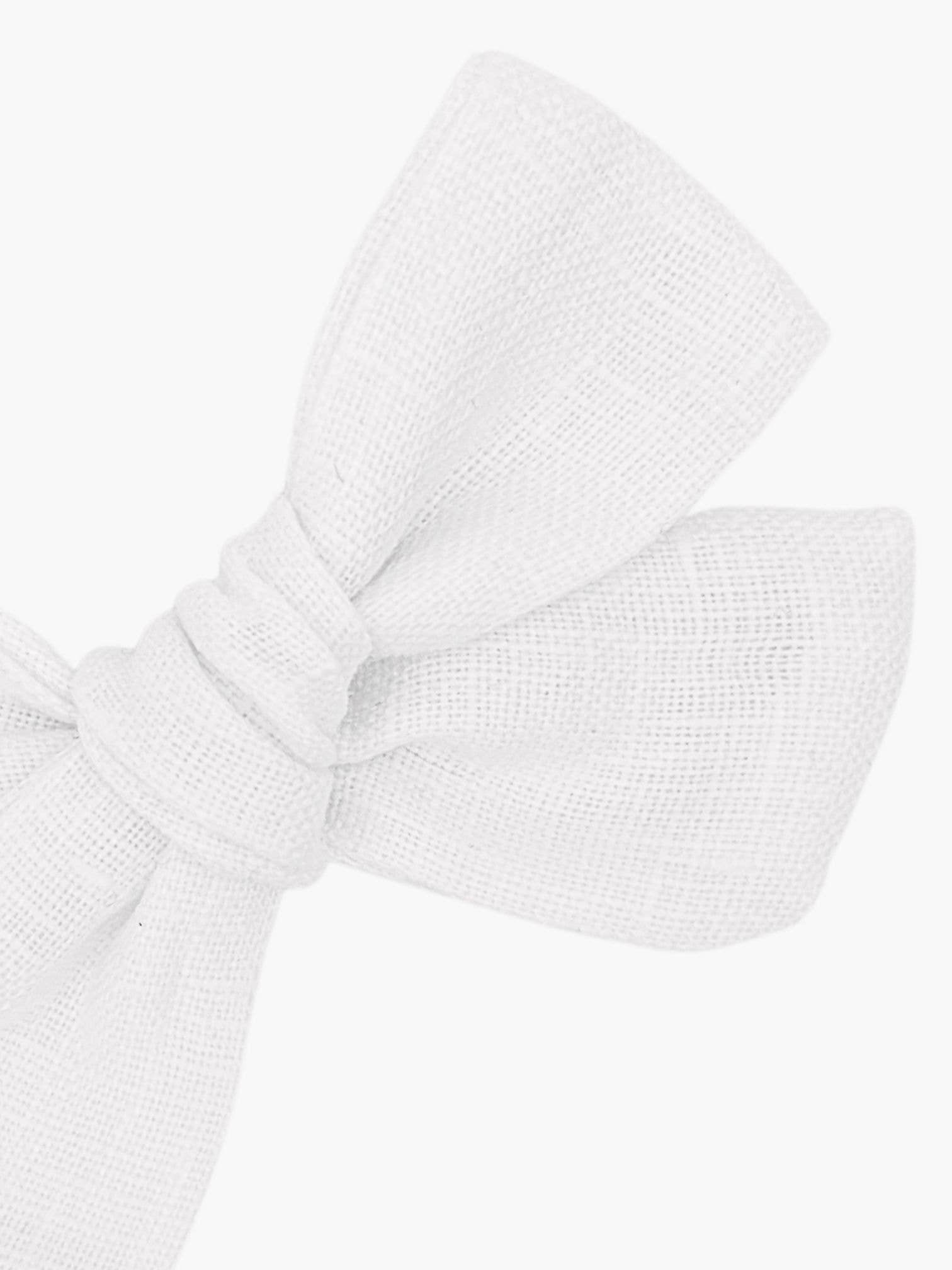 Liv & Loke - Wholesale Haarstrik - Kinderen - Ester Linen Bow - Wit1