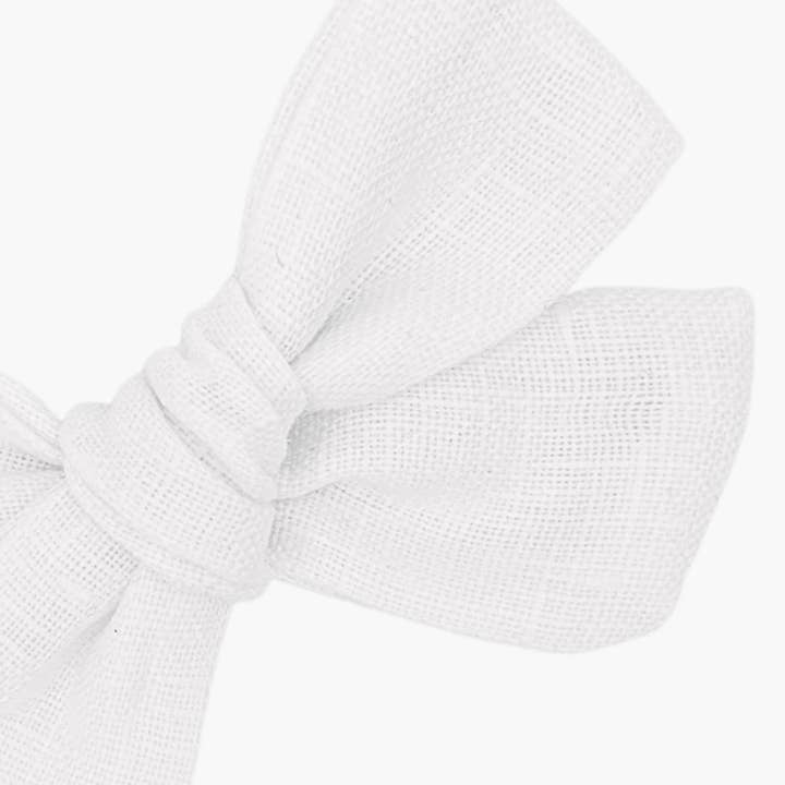 Liv & Loke - Wholesale Haarstrik - Kinderen - Ester Linen Bow - Wit1