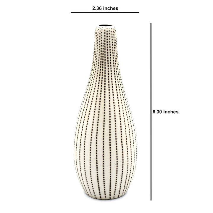 Art Floral Trading LLC - Wholesale Vase - 036W23 MODO MINI-Handcrafted Porcelain Bud Vase1