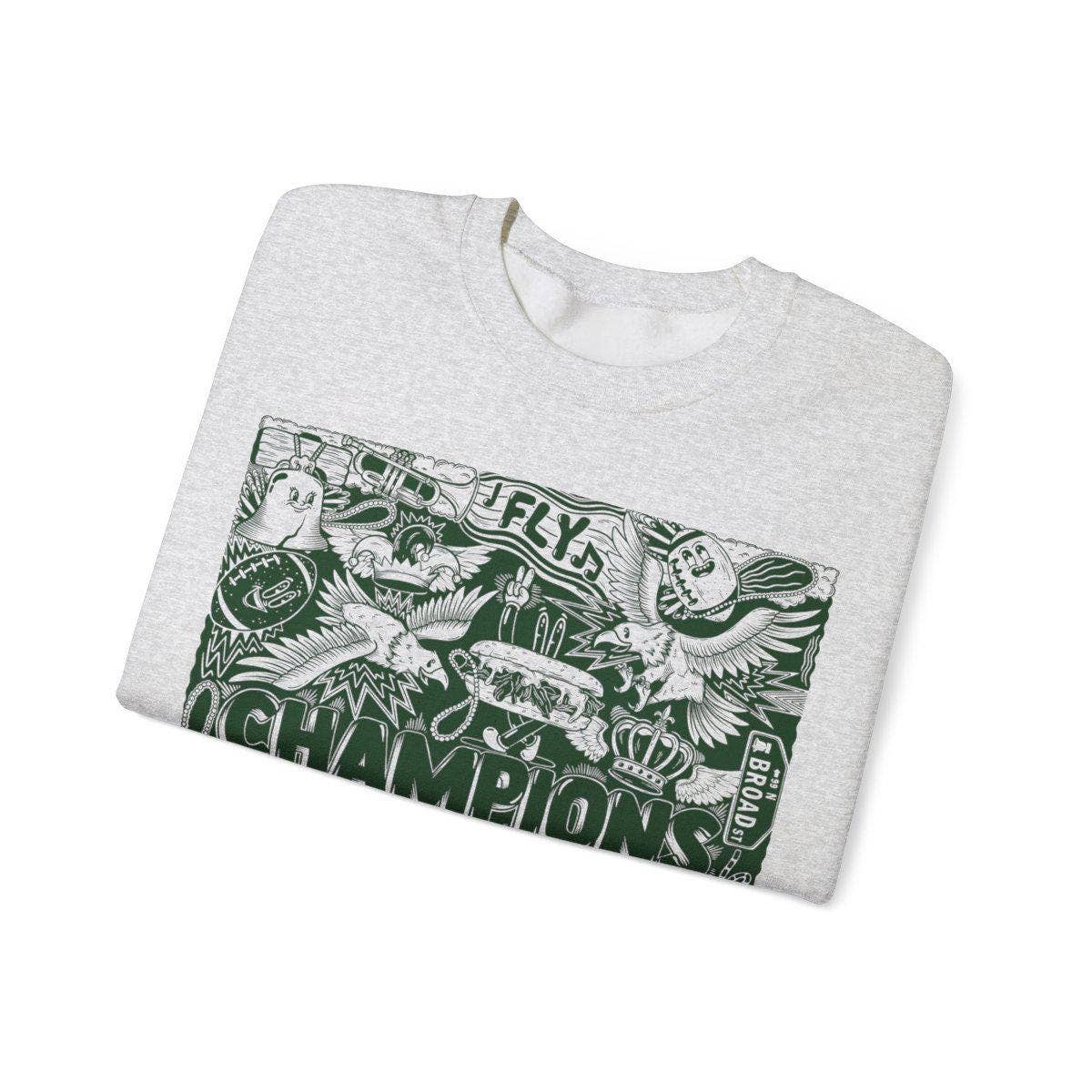 TheKingShirt - Wholesale Graphic Sweatshirt - Women's - Vintage Eagle Shirt, 2025 Champions Game Day Philly Sweater1