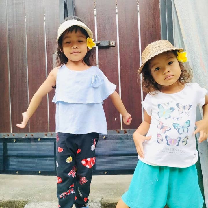 Seven Island - Wholesale Visor - Kids - Straw Sun Visor Hat (Kids)