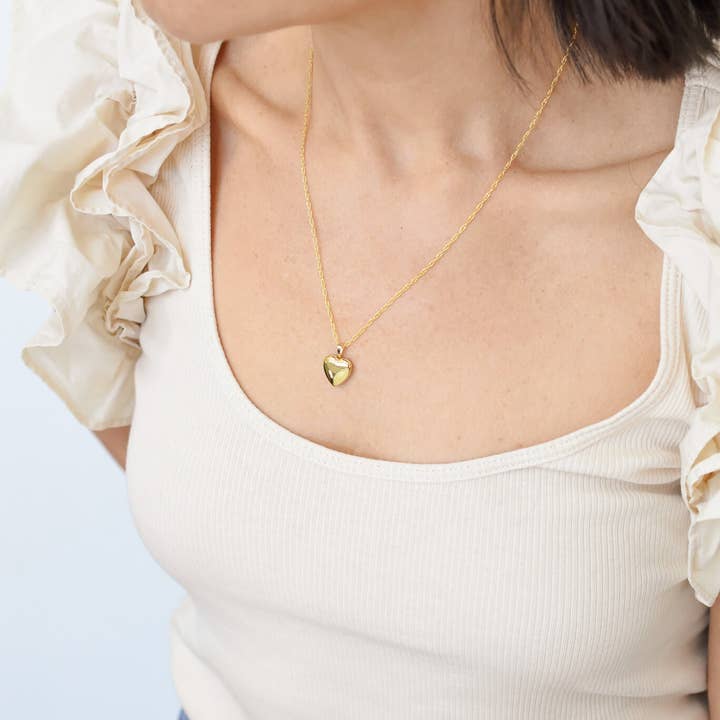 Gold Fill Heart Locket Necklace for wholesale on Faire3