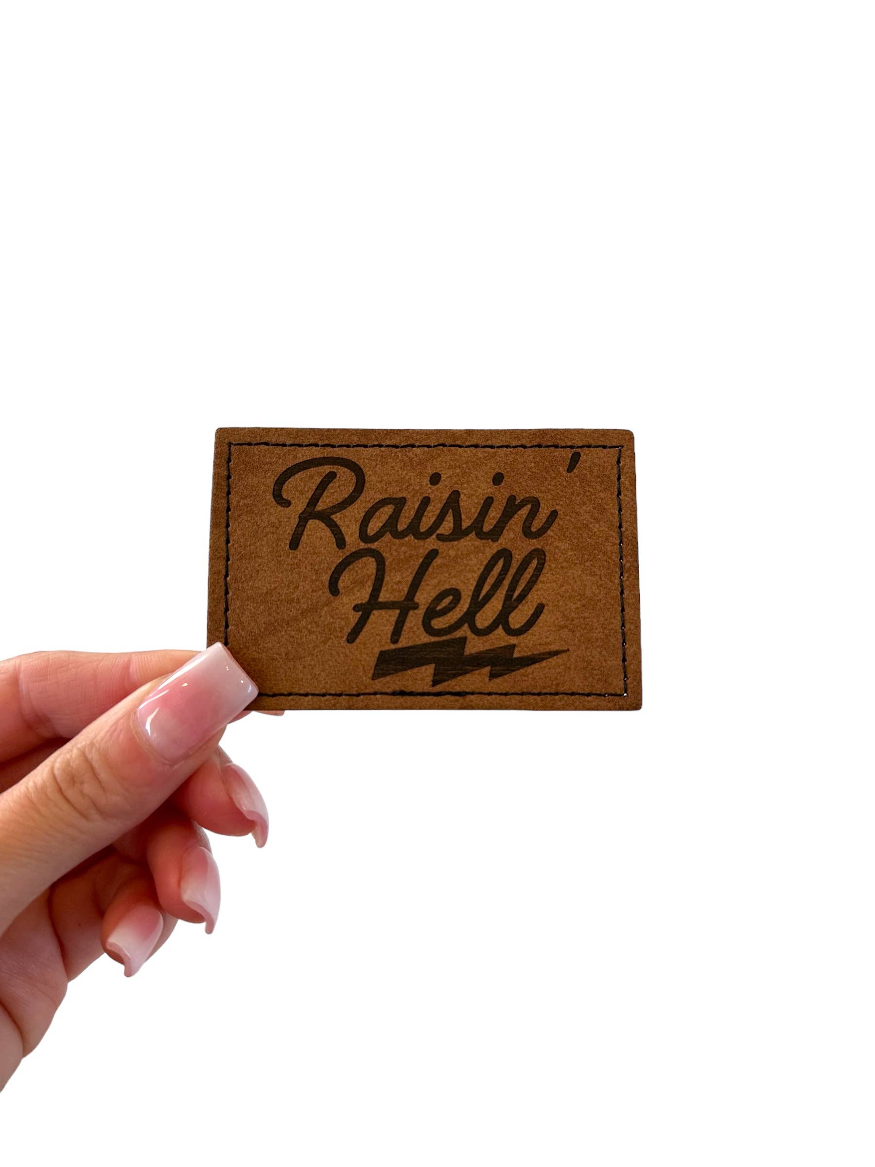 Wild Indigo – Emblema por atacado – Patch autoadesivo em couro para chapéu0