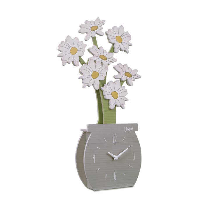 Wandklok "Margarieten", steun – Made in Italy voor wholesale door Dekori